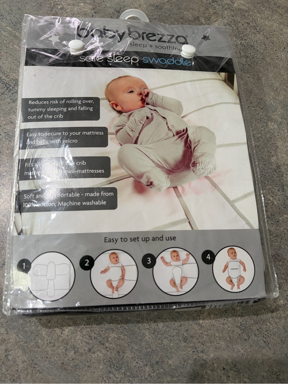 Baby Brezza Safe Sleep Swaddle in White - Picture 2 of 3